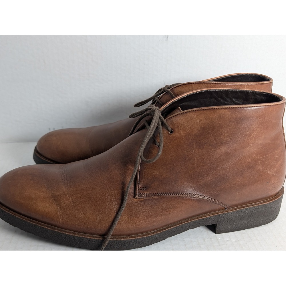 To Boot New York Men's Brown Leather Chukka Desert Boots Size 10 EU 44 Lace Up